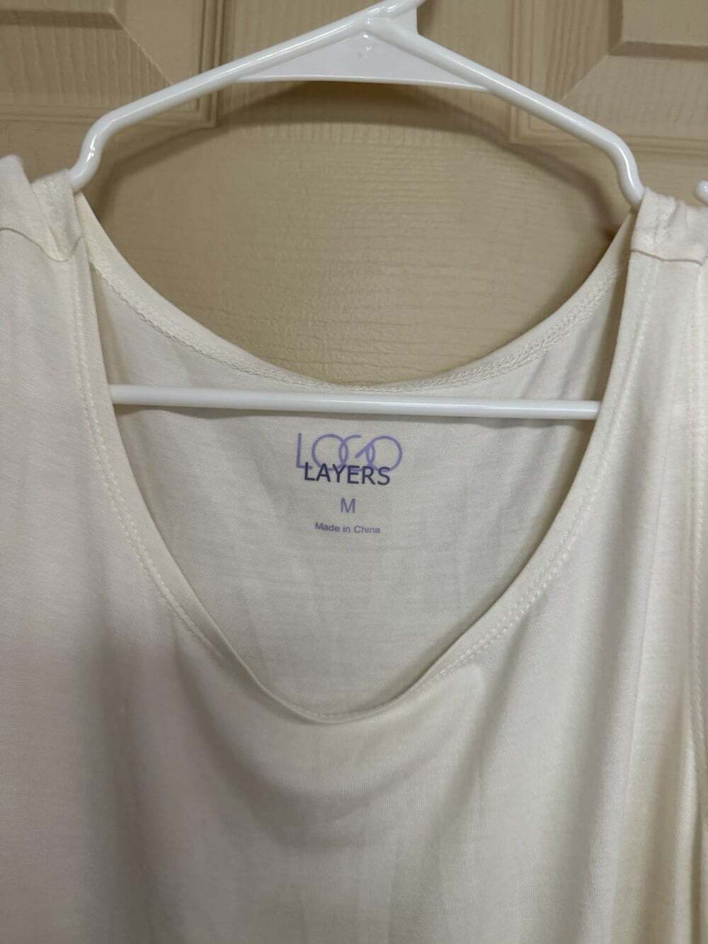 LOGO Layers Lori Goldstein Ivory Ruffle Hem Tank Top Medium - Picture 2 of 5